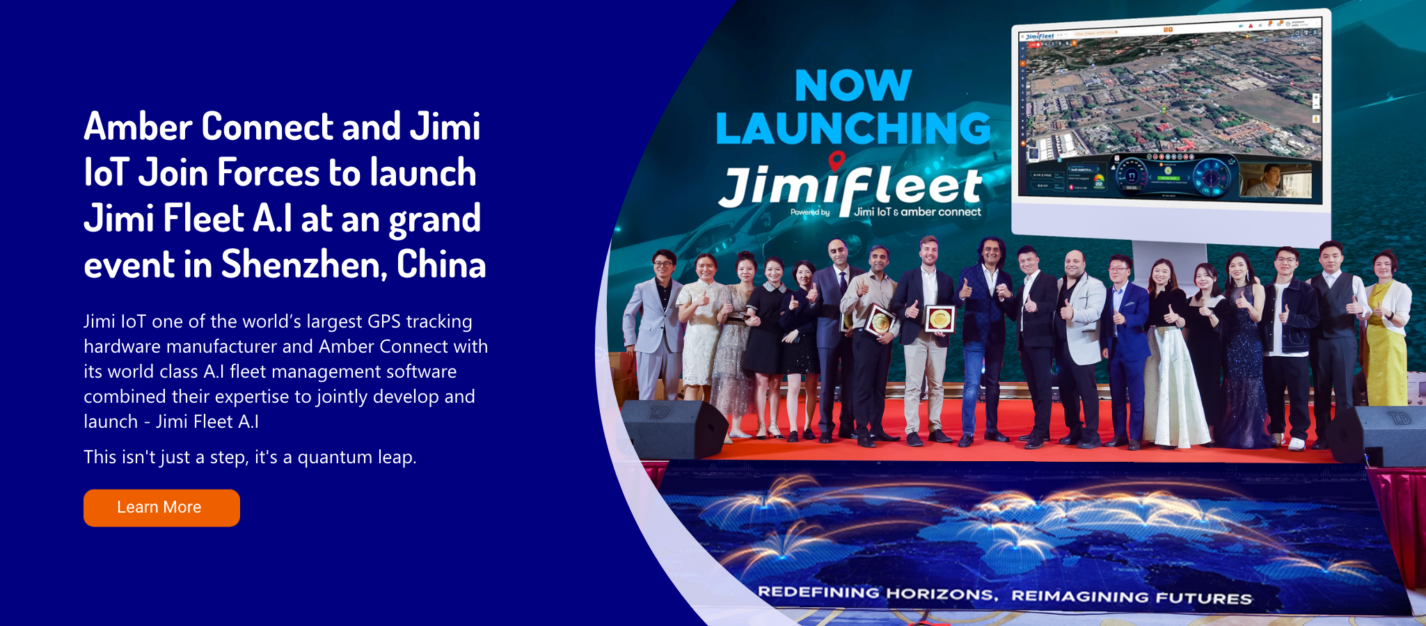 Amber Connect and Jimi IoT Join Forces to launch Jimi Fleet A.I at an grand event in Shenzhen, China
                                    